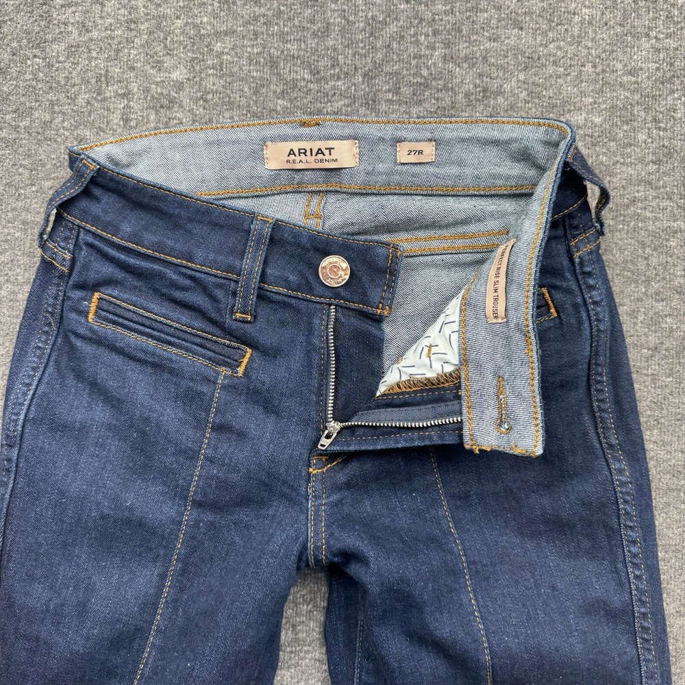 Dark Blue Flare Jeans - Women - Picture 11 of 16